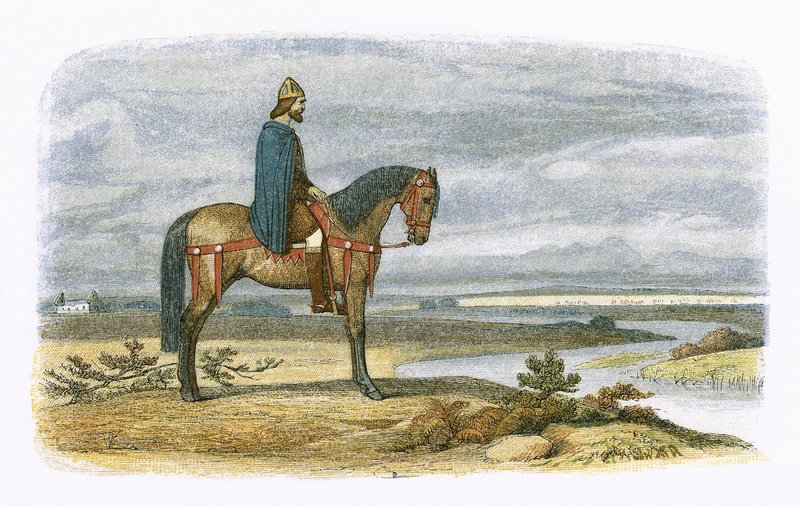 Král Alfred plánuje zajetí dánské flotily od James William Edmund Doyle