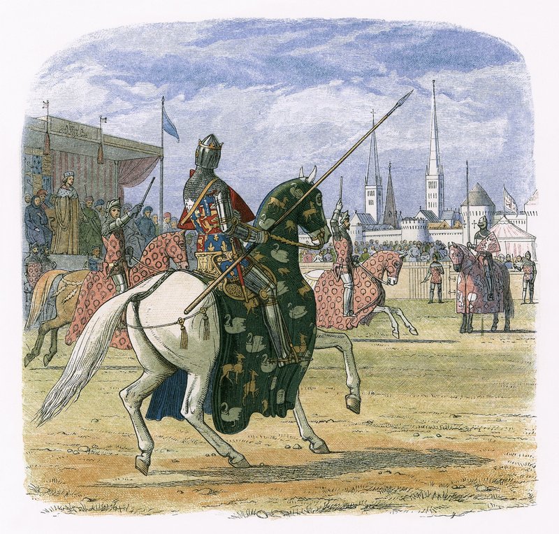 Král Richard II zastaví souboj mezi Herefordem a Norfolkem od James William Edmund Doyle