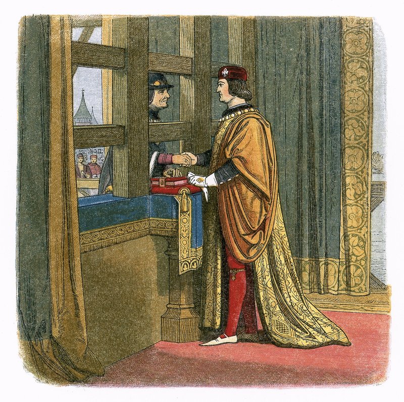 Setkání francouzského krále Edwarda IV. a Ludvíka XI. v Pecquigny od James William Edmund Doyle