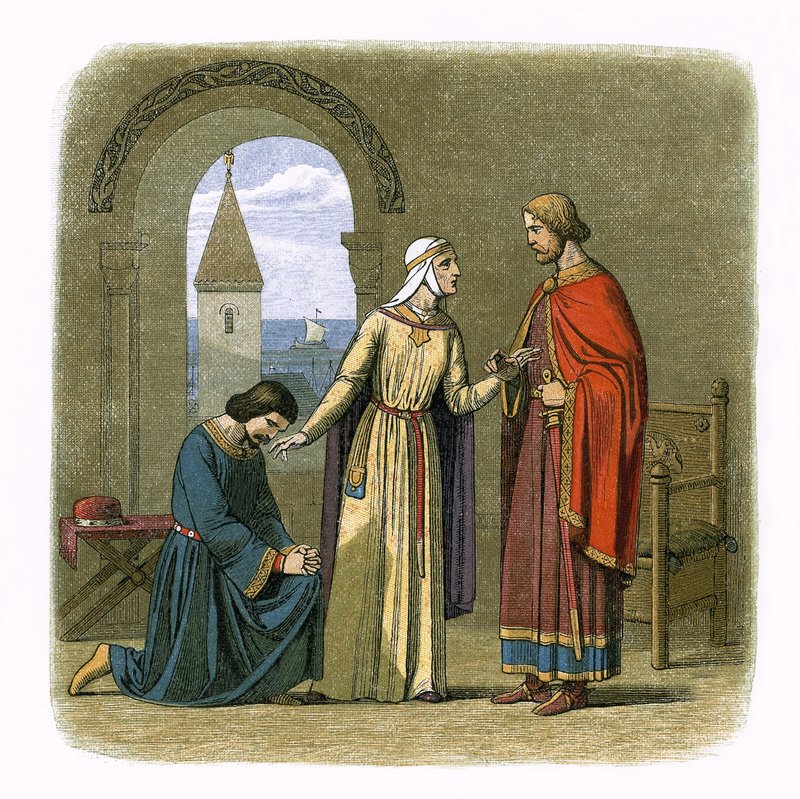 Richard omilostňuje svého bratra Johna od James William Edmund Doyle