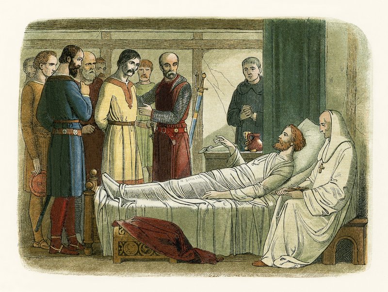 Richard omilostňuje lučištníka, který ho zastřelil od James William Edmund Doyle