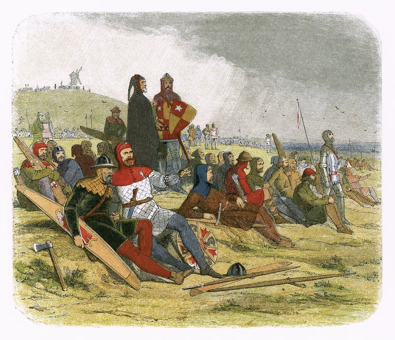 Angličané čekají na Francouze v Crecy od James William Edmund Doyle