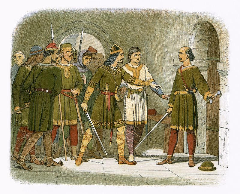William de Breteuil brání státní pokladnu od James William Edmund Doyle