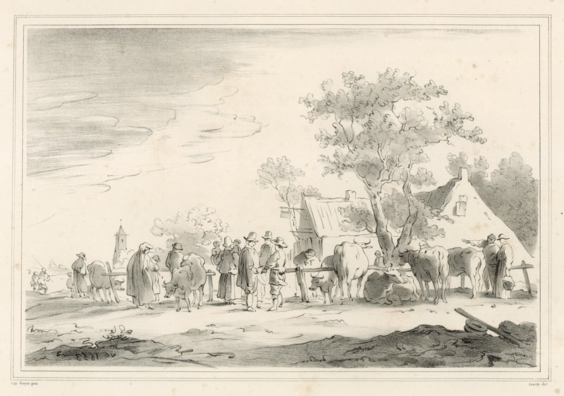 Dobytčí trh od Jan Josephsz van Goyen