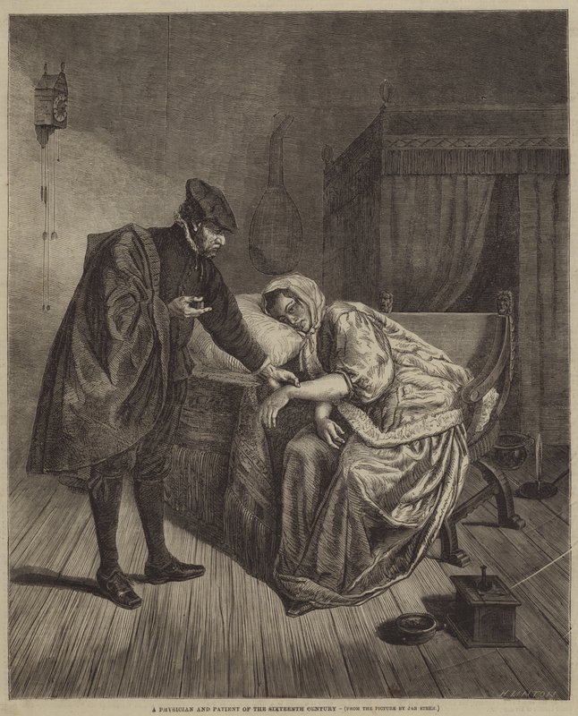Lékař a pacient šestnáctého století od Jan Havickszoon Steen