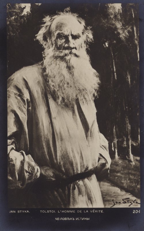 Lev Tolstoj (1828-1910), ruský romanopisec, povídkář a dramatik od Jan Styka