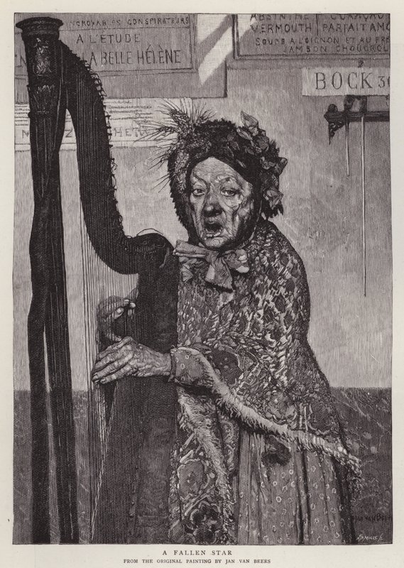 Padlá hvězda (litho) od Jan van Beers