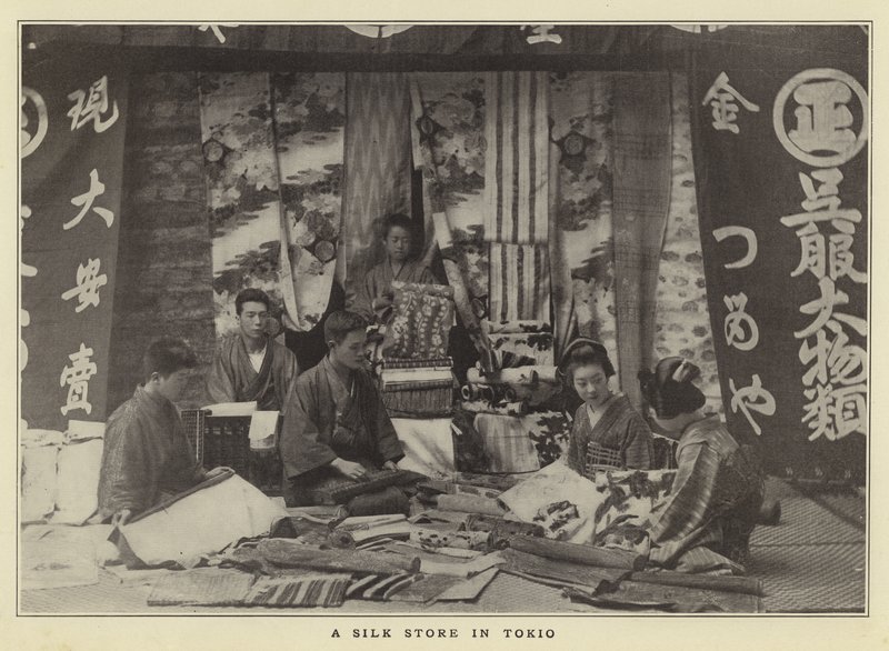 Obchod s hedvábím v Tokiu od Japanese Photographer