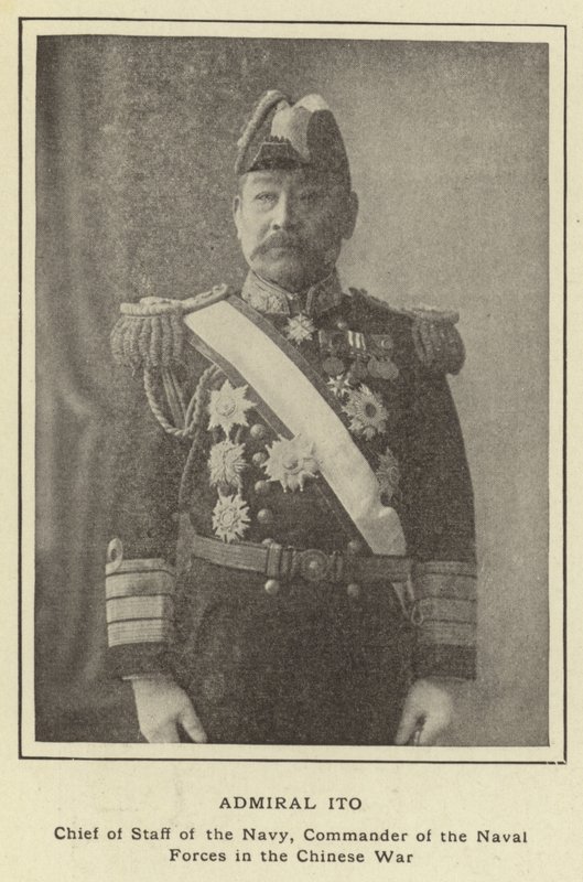 Admirál Ito, náčelník štábu námořnictva, velitel námořních sil v čínské válce od Japanese Photographer