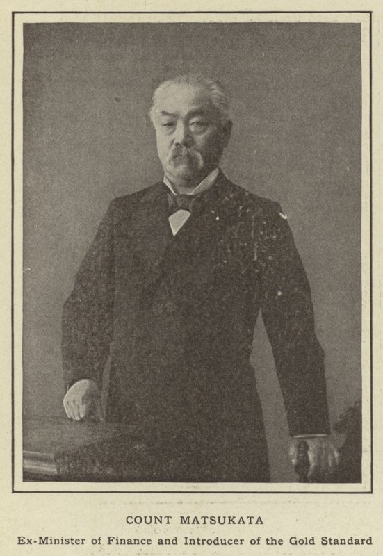 Hrabě Matsukata, bývalý ministr financí a zavaděč zlatého standardu od Japanese Photographer