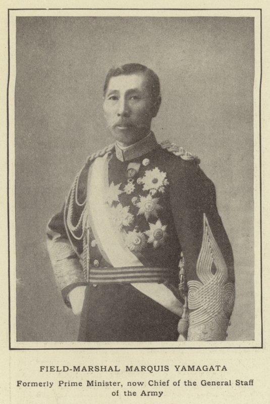 Polní maršál Marquis Yamagata, bývalý předseda vlády, nyní náčelník generálního štábu armády od Japanese Photographer