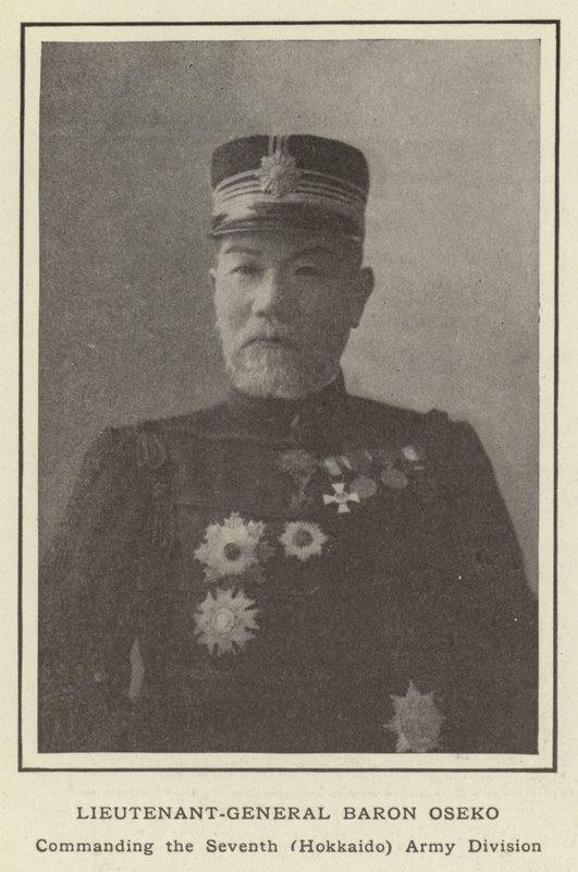 Generálporučík baron Oseko, velící sedmé (Hokkaido) armádní divizi od Japanese Photographer