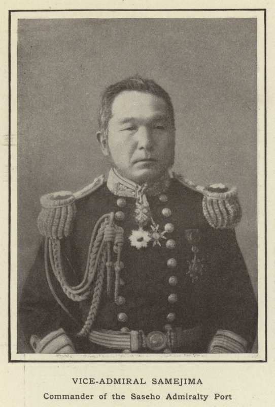 Viceadmirál Samejima, velitel přístavu admirality Saseho od Japanese Photographer