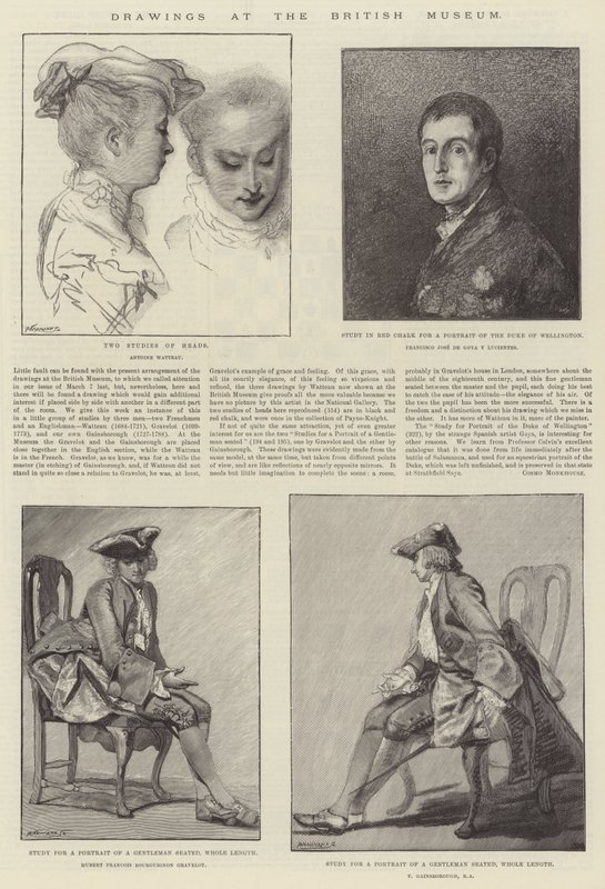 Kresby v Britském muzeu od Jean Antoine Watteau