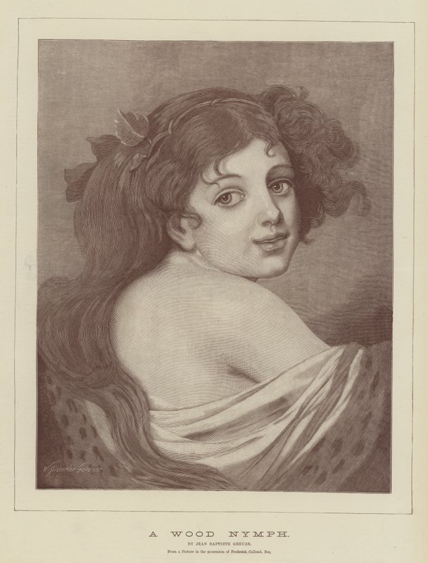 Dřevěná nymfa od Jean Baptiste Greuze