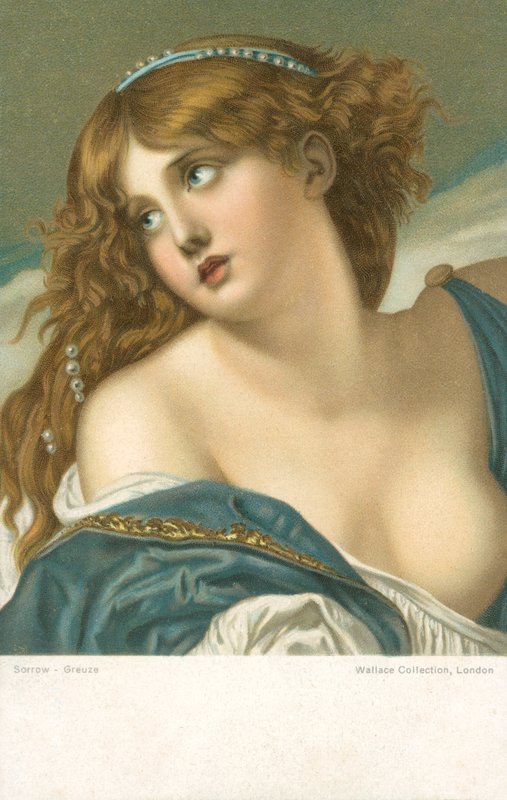 Zármutek od Jean Baptiste after Greuze