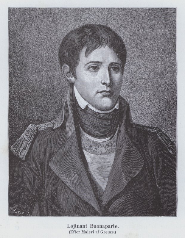 Napoleon Bonaparte jako mladý poručík dělostřelectva, c1785 (litho) od Jean Baptiste (after) Greuze