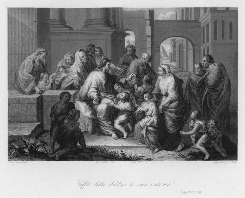 Kristus žehná malým dětem, Lukáš XVIII od Jean-Baptiste (after) Jouvenet