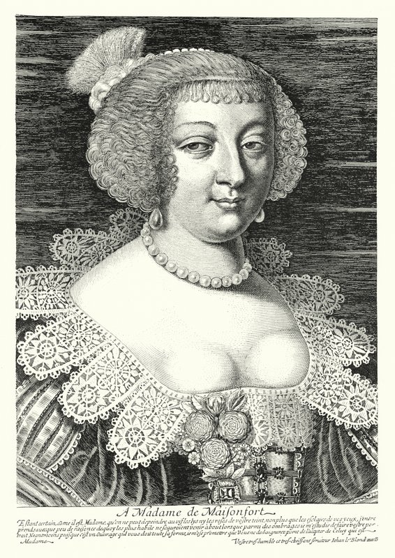 Madame de Maisonfort (rytina) od Jean Baptiste Alexandre (after) Le Blond