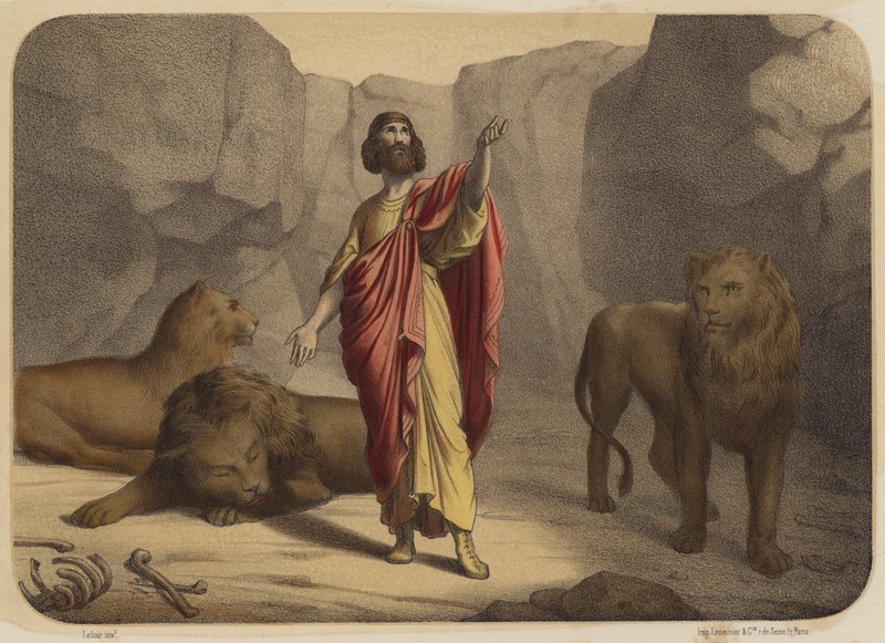 Daniel V Jámě lvové od Jean Baptiste Auguste Leloir