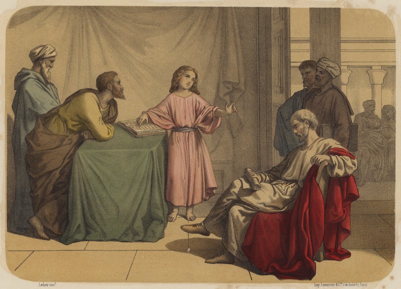 Ježíš mezi lékaři od Jean Baptiste Auguste Leloir