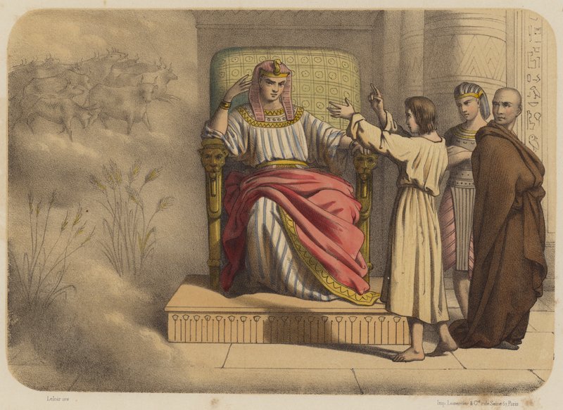 Josef před faraonem od Jean Baptiste Auguste Leloir