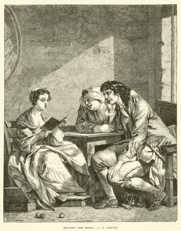 Čtení románu od Jean Baptiste Greuze