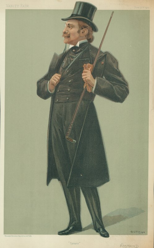 M Edmond Rostand, Cyrano, 20. června 1901, karikatura Vanity Fair od Jean Baptiste Guth