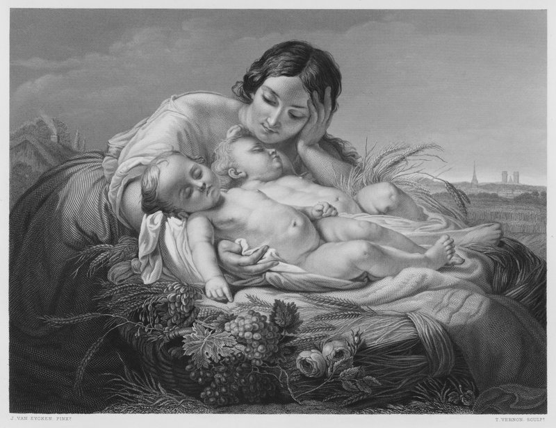 Hojnost, z obrázku v královské sbírce (rytina) od Jean Baptiste van Eycken