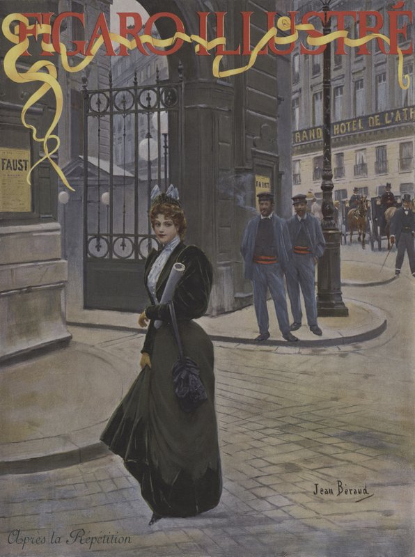 Apres la Repetition (Po zkoušce). Obálka Le Figaro Illustre, duben 1896 od Jean Beraud