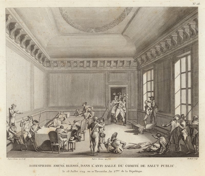 Maximilien de Robespierre vede útok od Jean Duplessi Bertaux