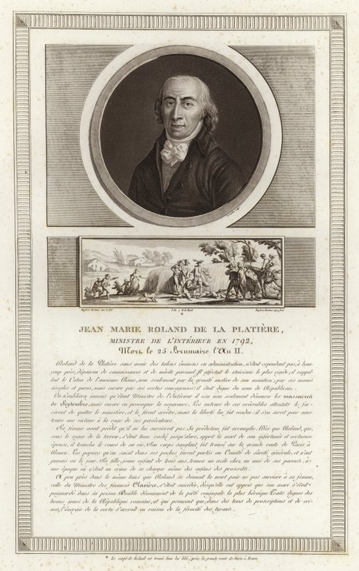 Portrét Jean-Marie Rolanda, vikomta de la Platiere od Jean Duplessi Bertaux