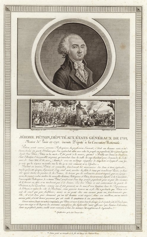 Portrét Jerome Petion de Villeneuve od Jean Duplessi Bertaux