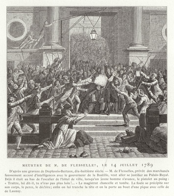 Vražda Jacquese de Flesselles, Francouzská revoluce, 14. července 1789 od Jean Duplessis Bertaux