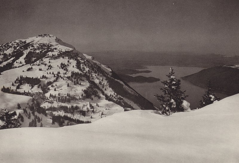 Rigi im Winter (černobílá fotografie) od Jean Gaberell
