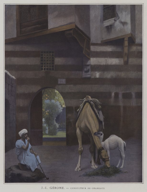 Velbloudí řidič (barva lito) od Jean Leon (after) Gerome