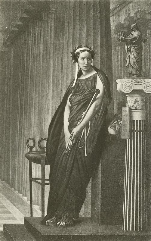Rachel jako múza řecké tragédie (hlubotisk) od Jean Leon Gerome