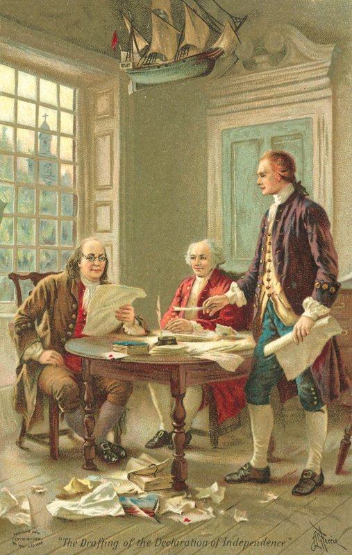 Vypracování Deklarace nezávislosti Spojených států, Philadelphia, Pennsylvania od Jean Leon Gerome Ferris