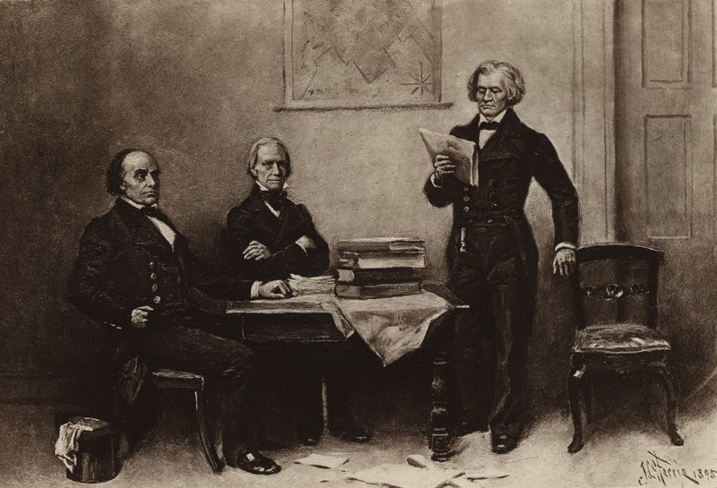 Webster, Clay a Calhoun (hlubotisk) od Jean Leon Gerome Ferris