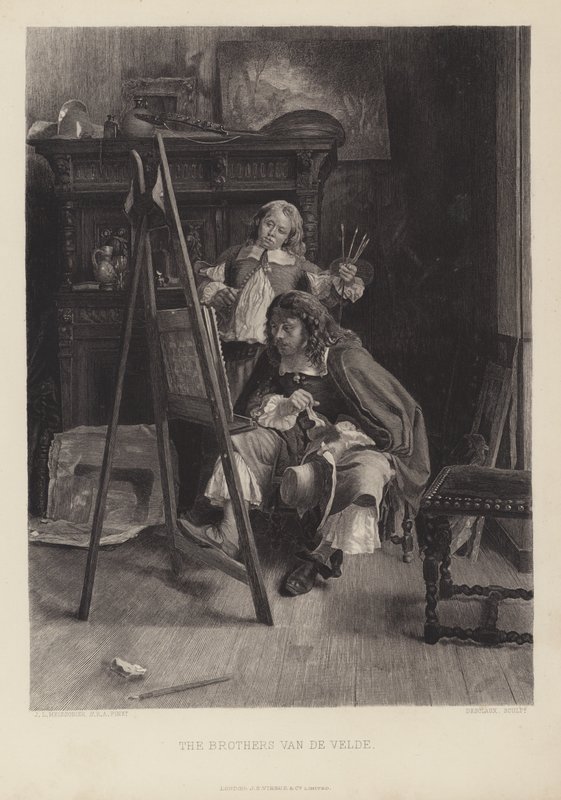 Bratři Van de Velde (rytina) od Jean Louis Ernest (after) Meissonier