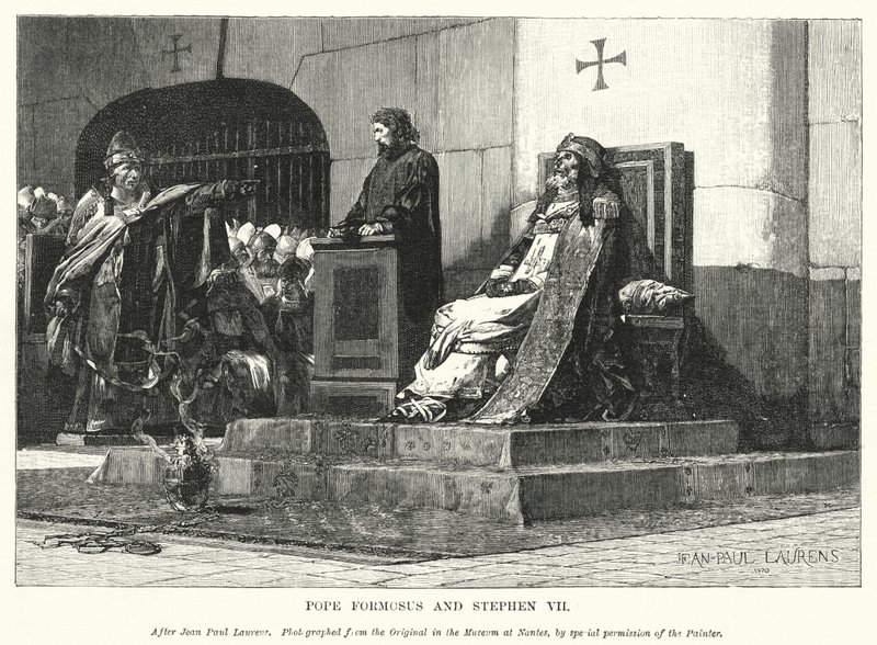 Papež Formosus a Stephen VII (rytina) od Jean Paul (after) Laurens