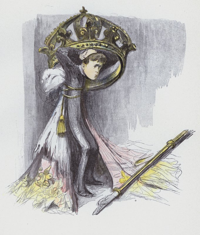 Alfonso Malý, král Španělska (barva litho) od Jean Veber