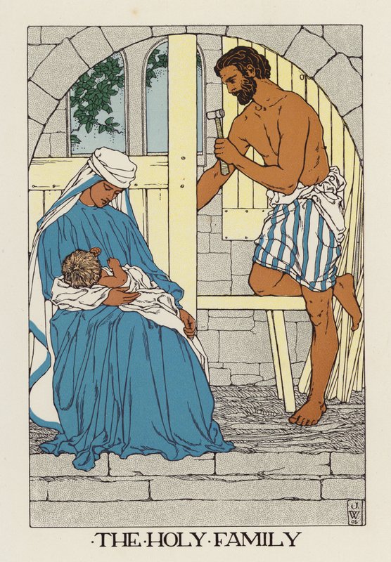 Svatá rodina (barevná litografie) od Jenny Wylie
