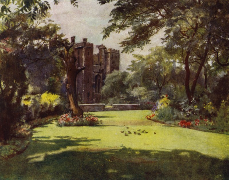 Lambeth, Palác ze zahrad (barva lito) od Jessie MacGregor