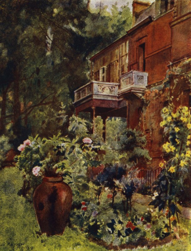 Leighton House, The Studio Balcony, from Garden (barevné lito) od Jessie MacGregor
