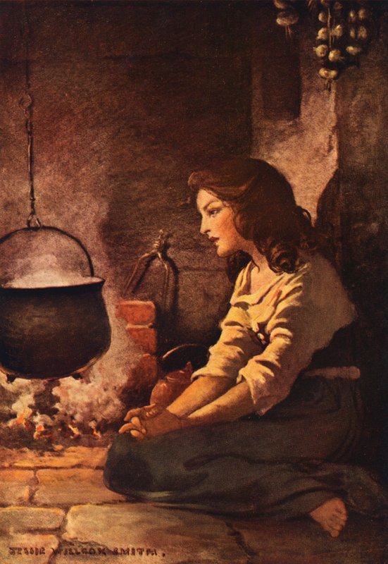 Popelka (barevná litografie) od Jessie Willcox Smith