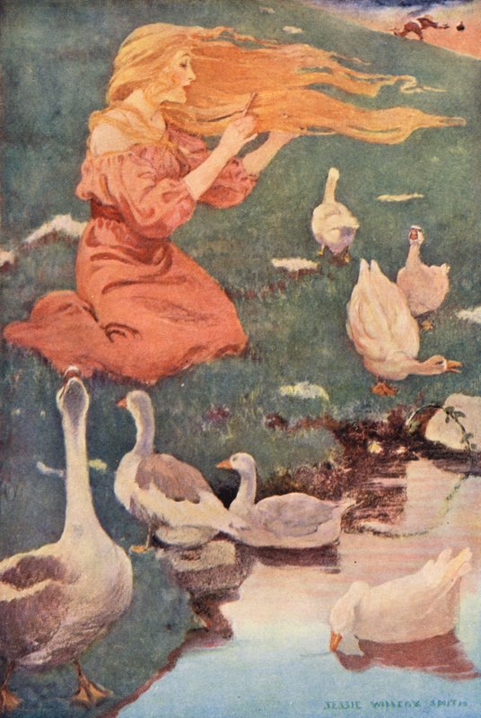 Husí děvče (barevná litografie) od Jessie Willcox Smith