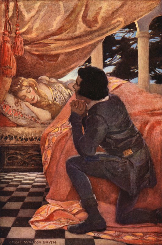Šípková Růženka (barevná litografie) od Jessie Willcox Smith