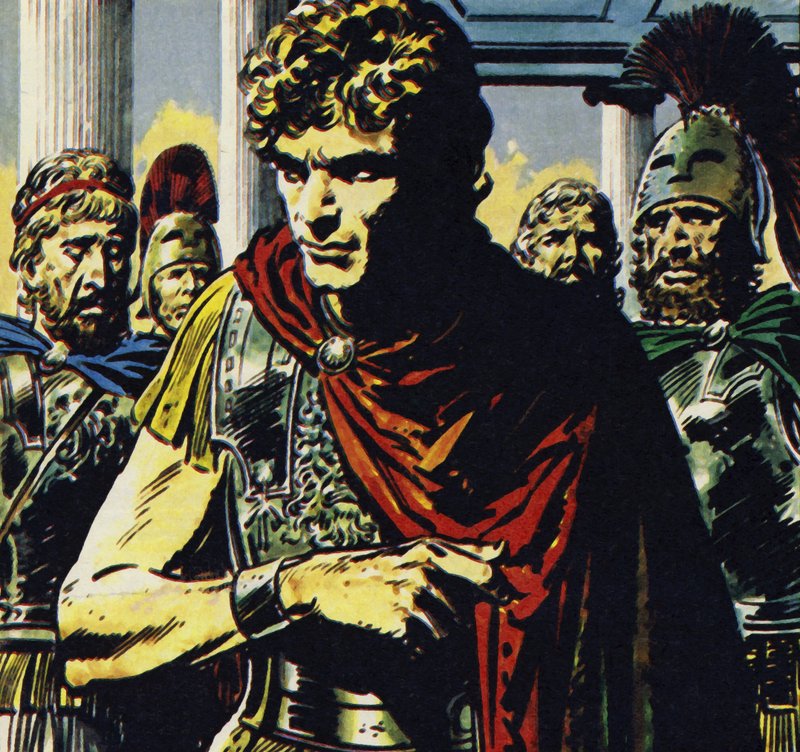 Alexandr byl tyran, který podplácel nebo zabíjel své odpůrce (barevná litografie) od Jesus Blasco