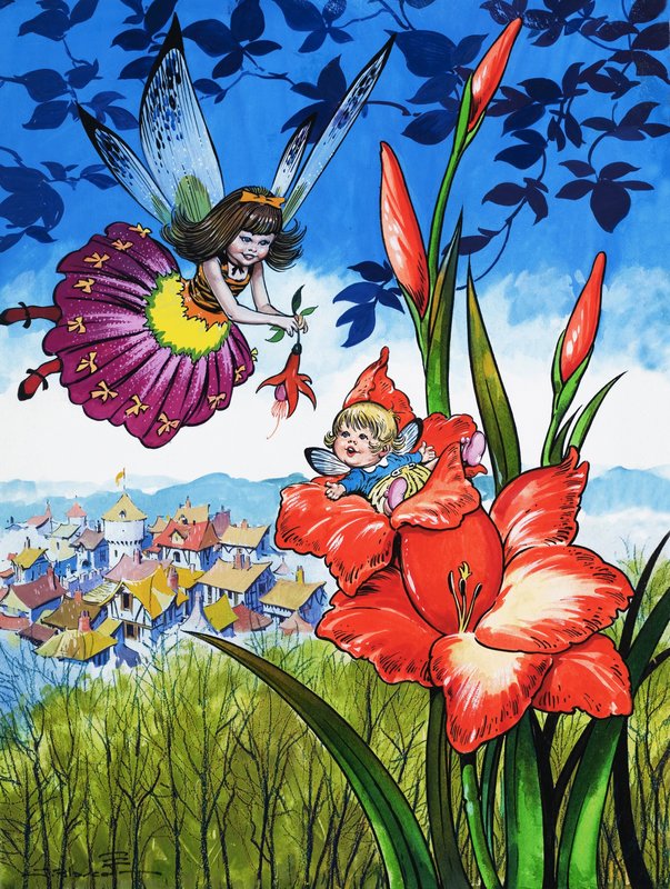 Dětská víla v květině od Jesus Blasco